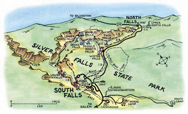 Silver Falls Map