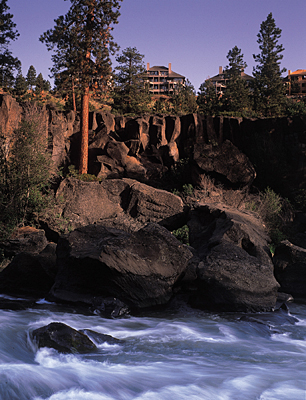 The Deschutes River, running below the resort, is accessible via the 2.2-mile nature trail loop.